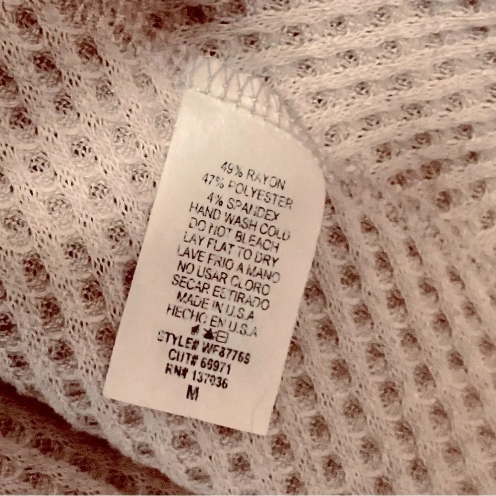 Altar'd State Waffle-knit Soft Cozy Waterfall Open Cardigan Sweater Medium - Picture 7 of 12